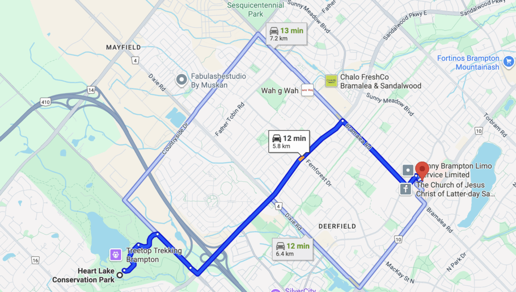 Driving Directions to Brampton Civic Hospital